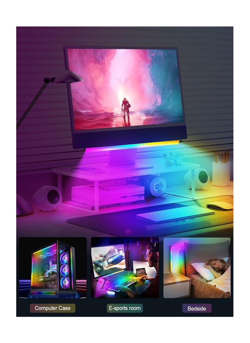 SYOSI - Monitor Down Light Bar, RGB Screen Desk Light PC, RGB Light Bar, Dimmable LED Dynamic Rainbow Effect, Adjustable Brightness, Speed and Music, Remote Control Color Change, for Game Room Monitor Desk - Image 1