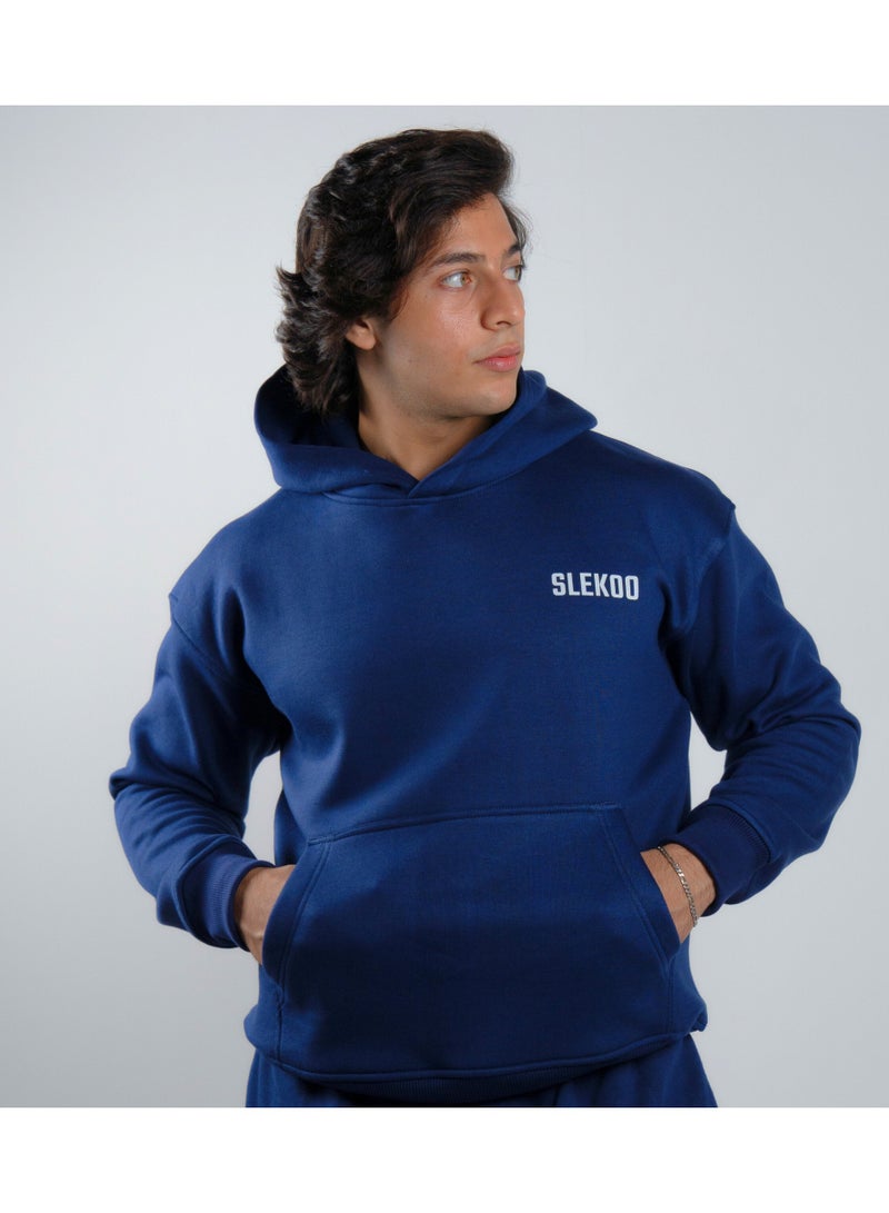 Slekoo Slekoo Oversized Hoodie for Men & Women, Unisex Cotton Fleece Pullover Sweatshirt, Winter 2025 Collection, Casual Streetwear Fashion Sweater  - Image 4