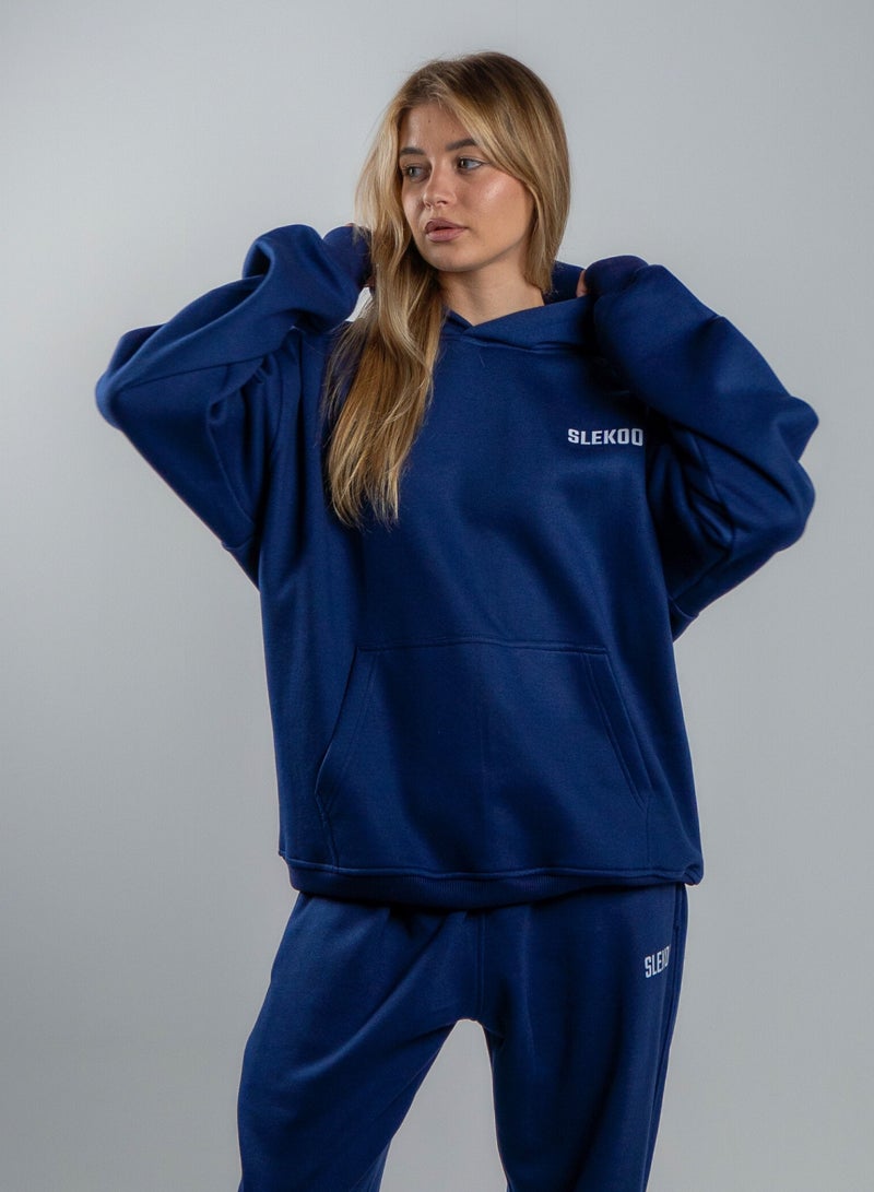 Slekoo Slekoo Oversized Hoodie for Men & Women, Unisex Cotton Fleece Pullover Sweatshirt, Winter 2025 Collection, Casual Streetwear Fashion Sweater  - Image 3