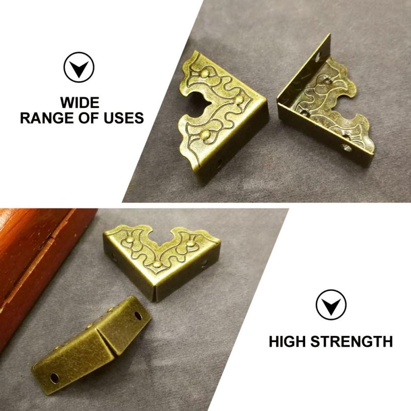 Antique Bronze Corner Protectors 20pcs Furniture Edge Guards Cabinet Door Safety - Image 5