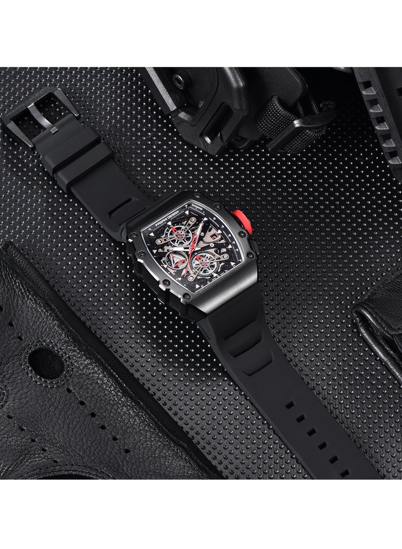 باغاني ديزاين ساعات الكوارتز للرجال كرونوغراف تونيو الفولاذ المقاوم للصدأ ساعات المعصم الرياضية للرجال - Image 4