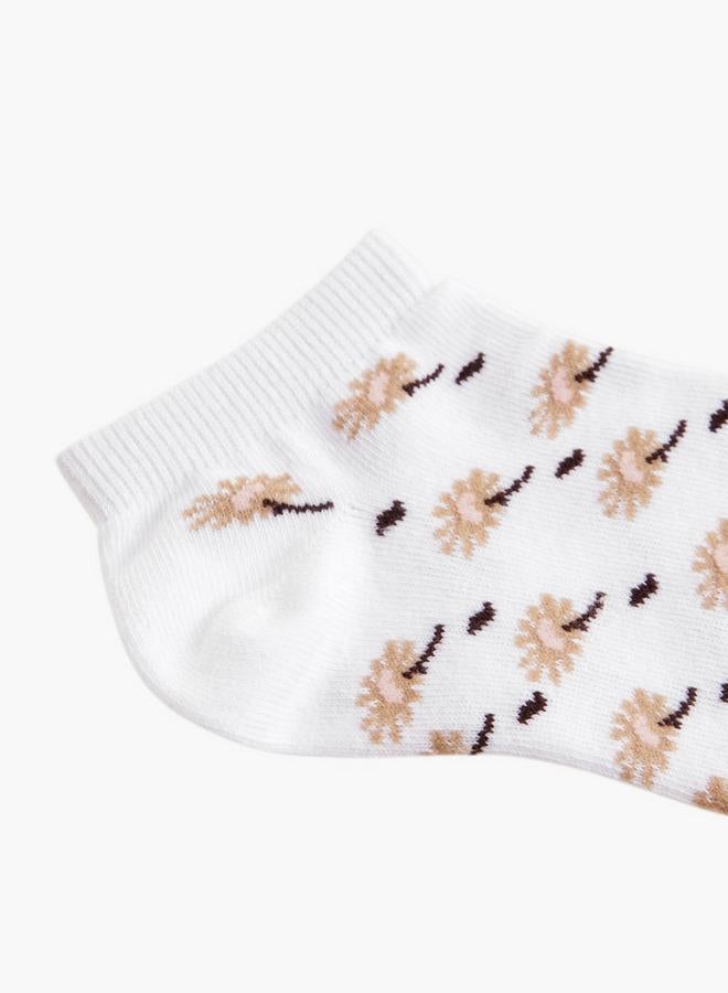 Flora Bella By Shoexpress Pack of 5 Ankle Length Cotton Socks - Image 5