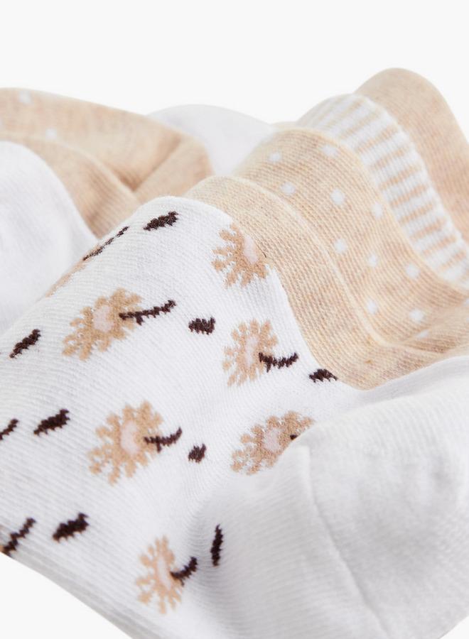 Flora Bella By Shoexpress Pack of 5 Ankle Length Cotton Socks - Image 4