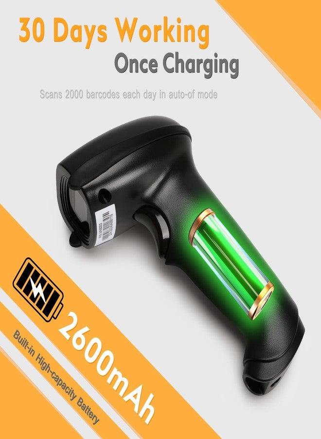 WoneNice Wireless Barcode Scanner, 2D QR Handheld Scanner for iOS Mac Windows, Plug and Play USB Cordless 1D Barcode Reader for Retail Store Warehouse Inventory - Image 5