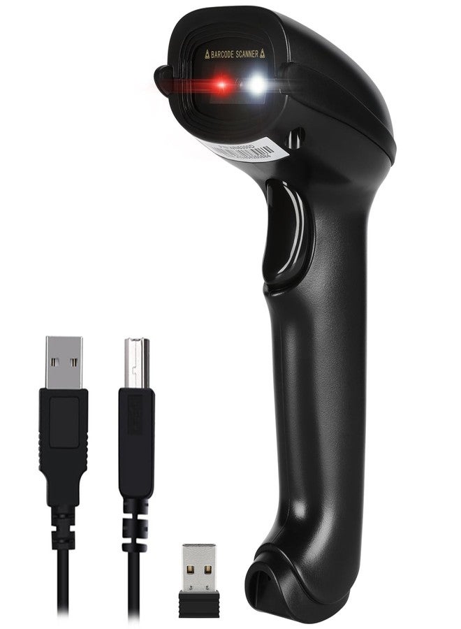 WoneNice Wireless Barcode Scanner, 2D QR Handheld Scanner for iOS Mac Windows, Plug and Play USB Cordless 1D Barcode Reader for Retail Store Warehouse Inventory - Image 1