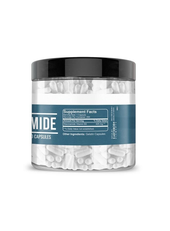 earthborn elements نياسيناميد (فيتامين ب3)، كبسولات، بدون مواد مالئة من المغنيسيوم، بدون احمرار - Image 2