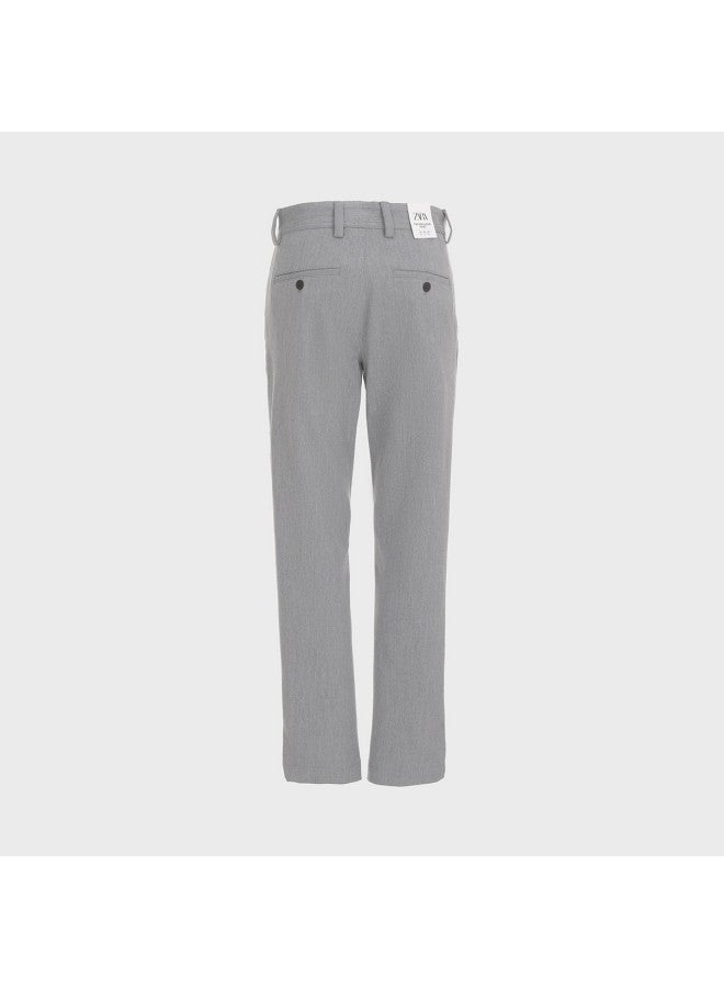 Zara Men's Fashion Business Casual Zip-front Non-stretch Straight-leg Pants - Image 3