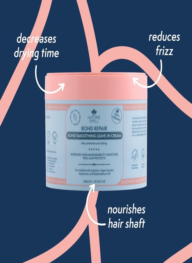 Nature Spell Bond Repair Leave in Cream For All Hair, Protection & Styling, Leave in Conditioner, Vegan,10.14 Fl Oz - Image 2