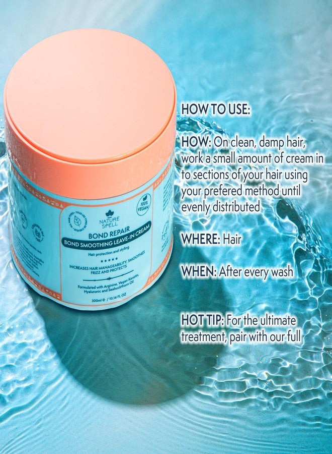 Nature Spell Bond Repair Leave in Cream For All Hair, Protection & Styling, Leave in Conditioner, Vegan,10.14 Fl Oz - Image 4