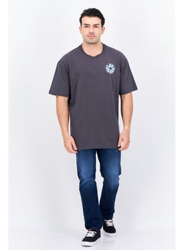 LEE Men Crew Neck Short Sleeve Brand Logo T-Shirts, Slate Grey  - Image 4
