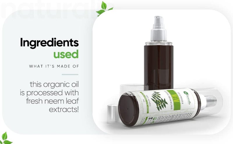 Naturalis Essence Of Nature Cold Pressed Neem Carrier Oil For Hair Health Dandruff And Itchy Scalp 200 Ml - Image 4