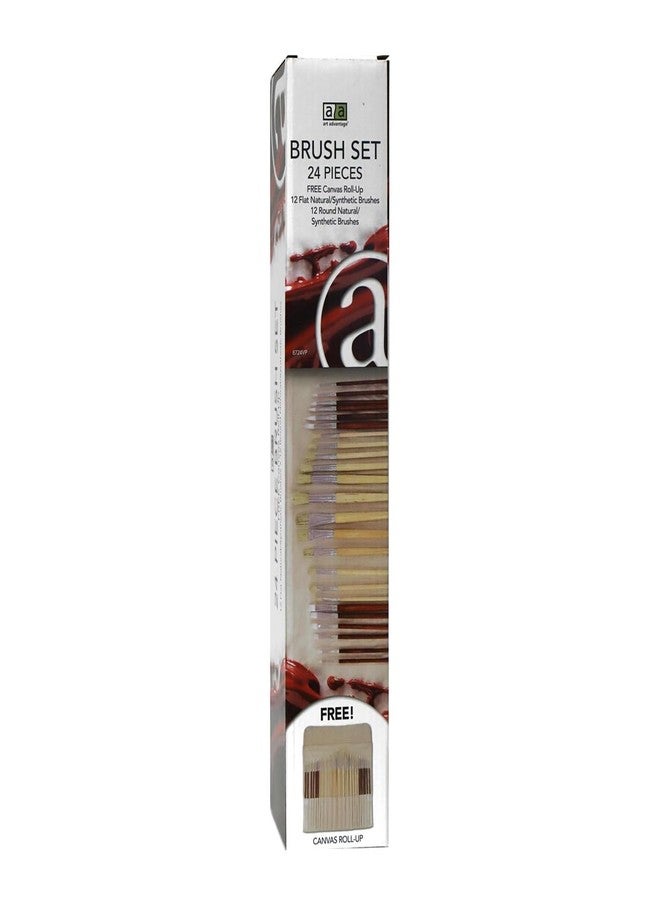 Art Advantage Brush Set t Oil/Acrylic 24pc - Image 1
