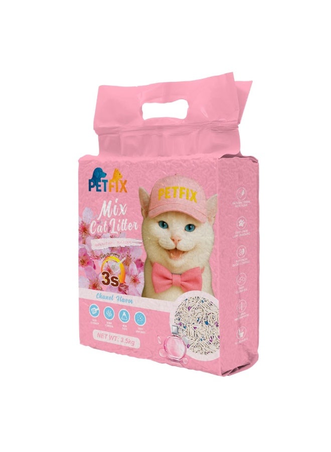 PetFix Tofu Mixed Cat Litter, Scented, Fast Clumping, Odor Control, Dust-Free, Eco-Friendly & Natural  Flushable, Gentle for Cats & Kittens - Image 1