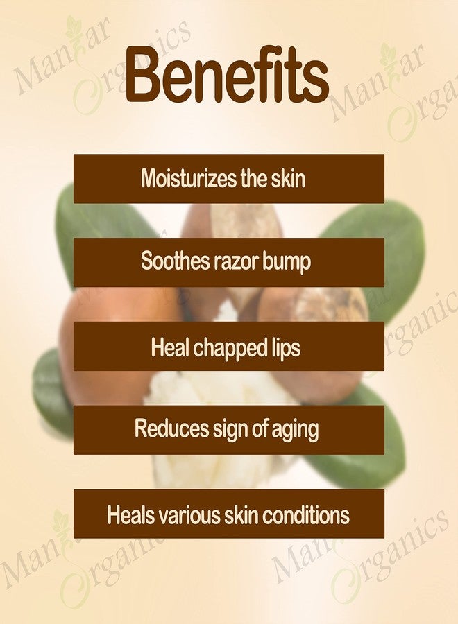 ManHar Organics African Shea Butter Jar 125gm - Raw & Unrefined Organic Body Butter | For Skin, Body, Hair & Stretch Marks - Image 3