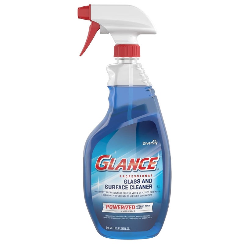 Glance CBD539636 Powerized Professional Glass & Surface Cleaner, Streak Free Commercial Ammoniated Window Spray, Ready-to-Use, 32-Ounce - Image 1