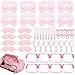 YEXEXINM 48 Set Spa Sleepover Party Supplies for Women 8 Pink Spa Headband 8 Sleep Eye Mask 8 Hairbands 8 Organzer Bags 8 Mirrors 8 Combs for Slumber Favors Gift Sleepover Party - Image 3