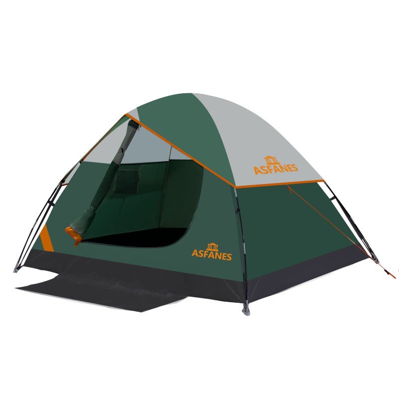 ASFANES 2 Person Waterproof Tents for Camping Easy Setup Outdoor Portable Backyard Camping Tents Suitable for Car Camping, Backpacking, Hiking, Picnic or Fishing, Army Green - Image 1