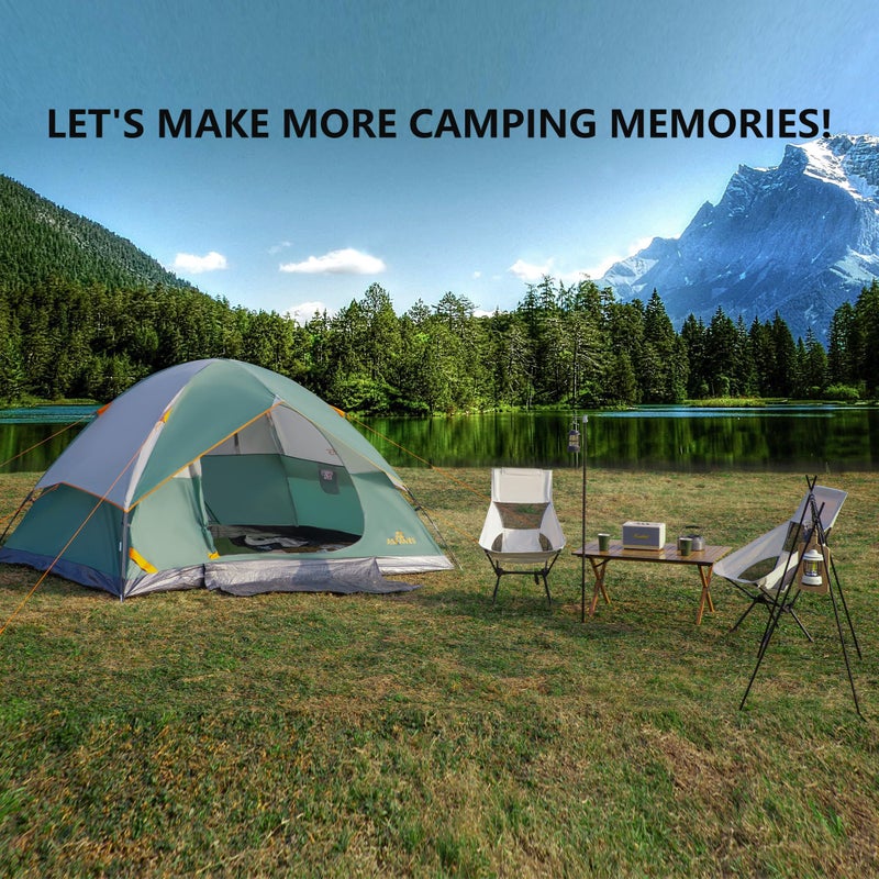 ASFANES 2 Person Waterproof Tents for Camping Easy Setup Outdoor Portable Backyard Camping Tents Suitable for Car Camping, Backpacking, Hiking, Picnic or Fishing, Army Green - Image 4