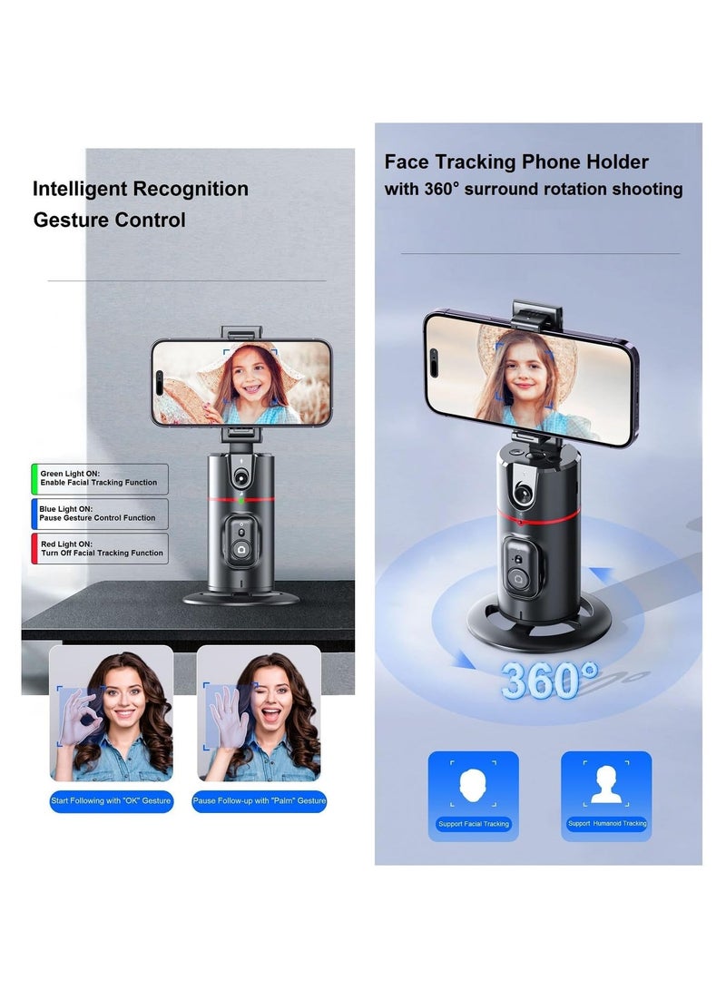 General Automatic face tracking tripod with remote control  360° rotation of the smart tracking stand Video vlog  live stream content creator tools are essential  no app required  - Image 3