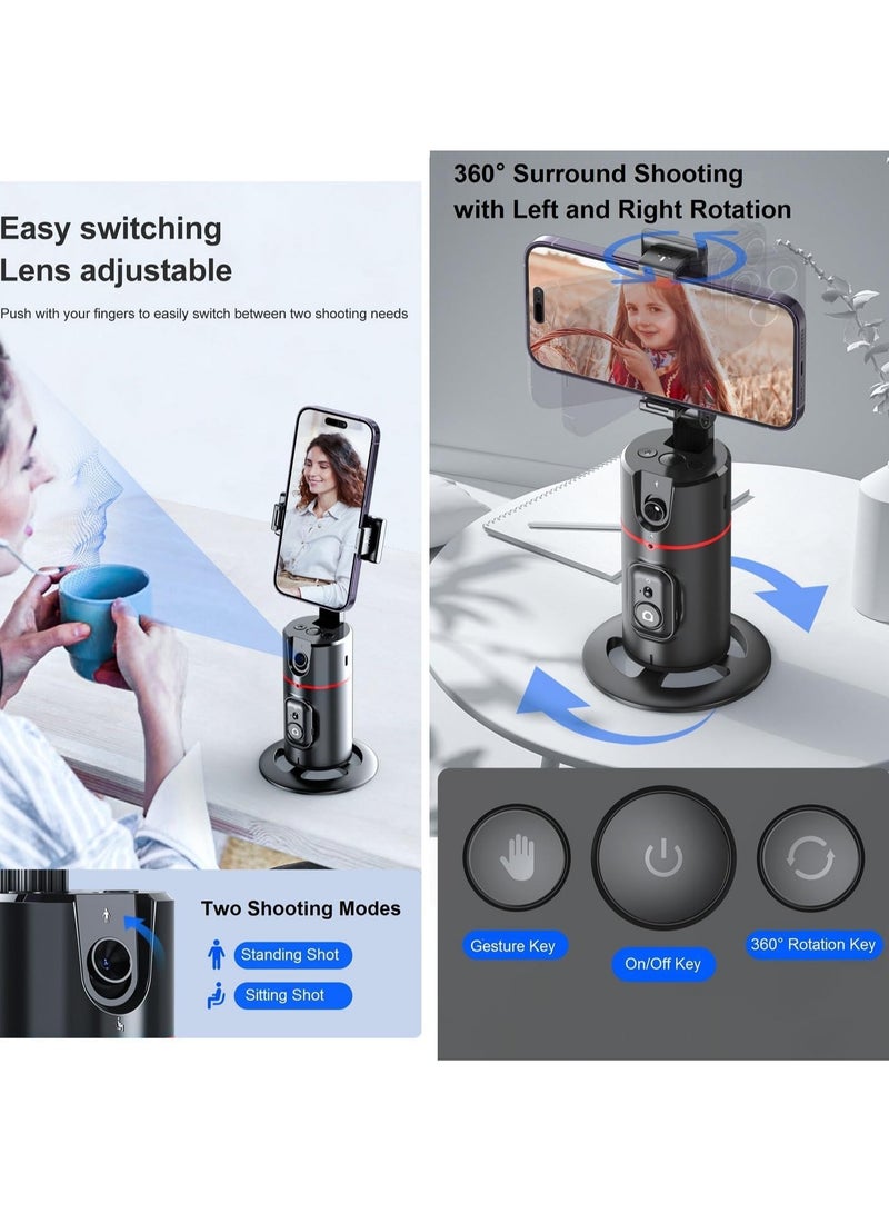 General Automatic face tracking tripod with remote control  360° rotation of the smart tracking stand Video vlog  live stream content creator tools are essential  no app required  - Image 2