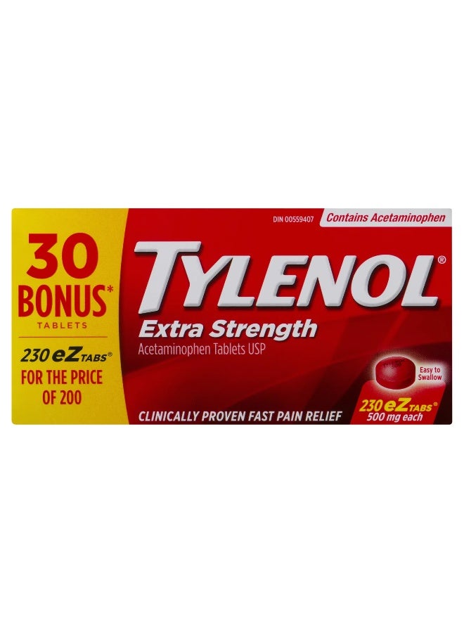تايلينول قوة إضافية 500 ملغ – أقراص سهلة البلع – 230 قرص - Image 1