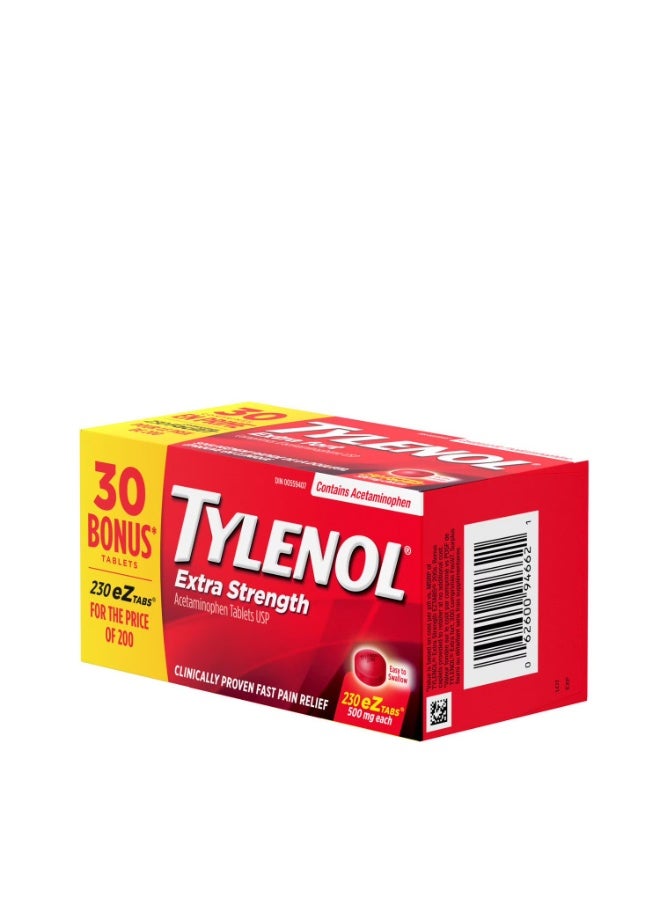 تايلينول قوة إضافية 500 ملغ – أقراص سهلة البلع – 230 قرص - Image 3