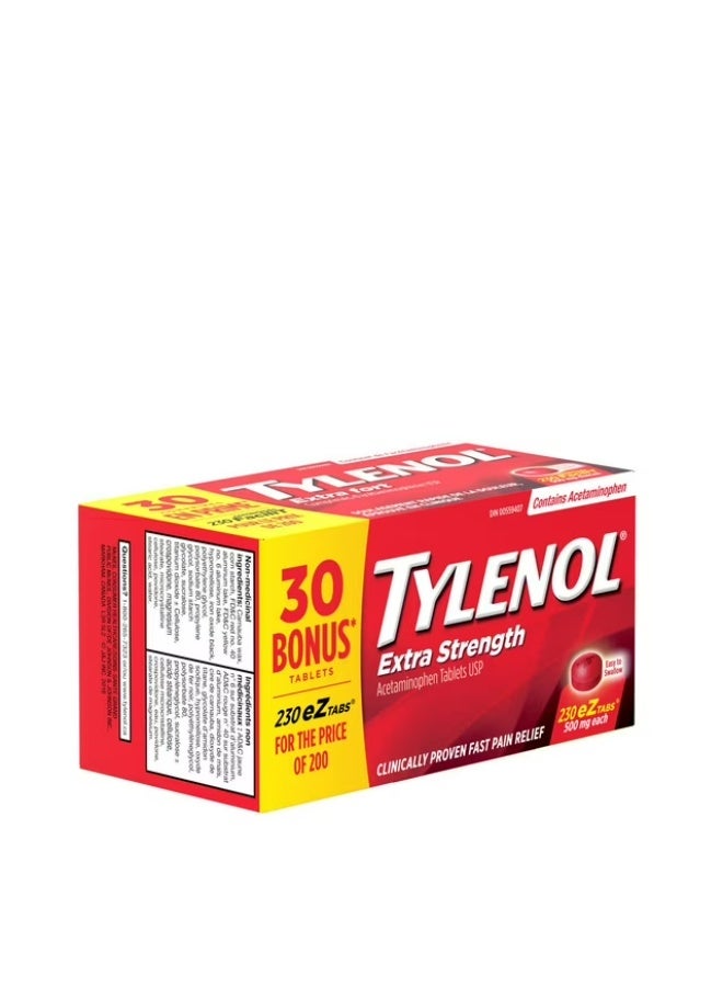 تايلينول قوة إضافية 500 ملغ – أقراص سهلة البلع – 230 قرص - Image 5