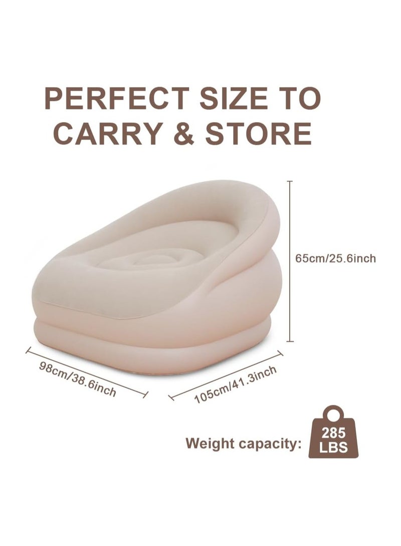 FULL JOY Single Inflatable Air Sofa, Double Inflatable Chair for Adults Portable for Indoor Living/Camping/Outdoor Activities - Image 2