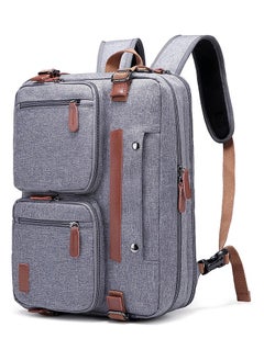 Arabest 3 in 1 Laptop Backpack, 17.3 Inch Laptop Bag Messenger Bag Shoulder Bag for Men/Women, Water-Proof Briefcase Multi-functional Notebook Computer Bag for Travel Business, Nylon Grey  - Image 1