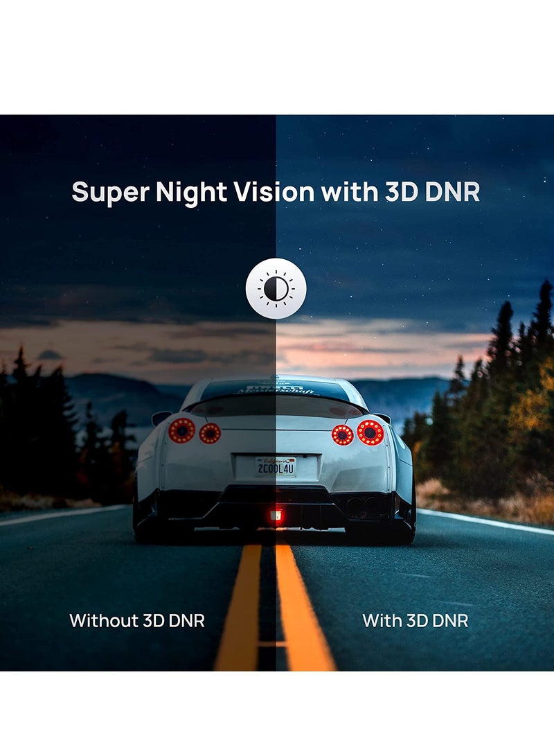 70 ماي كاميرا داش سمارت 4K A800، دقة 4K الأصلية IMX415، GPS مدمج وADAS، واي فاي، مستشعر G، شاشة IPS 3 إنش، تطبيق iOS/Android - Image 4
