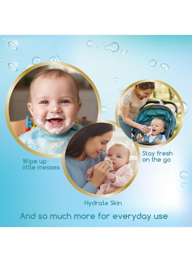 Premium Baby Wet Wipes 80 Sheets – Soft Moisturizing Wipes for Diaper Change, Hands and Face Cleaning for Sensitive Skin - Image 5