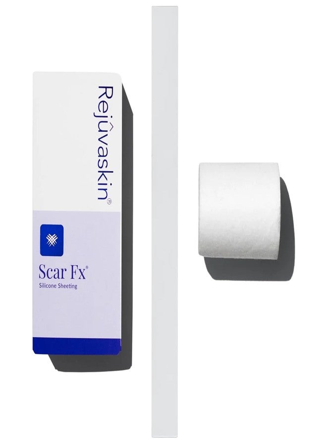 Rejuvaskin Scar Fx Silicone Sheeting, 1 Inch x 12 Inches Silicone Tape for Long Surgical Scars, 1 Sheet, Soften, Flatten & Reduce The Appearance of Scars - Image 1