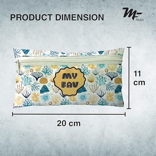 Myfav MY FAV Set of 10 Birthday Party Return Gift Pencil Pouches | Cute Animal Print Polyester Stationery Case with Zip | School Supply Organizer for Kids; Students & Party Favors (Assorted) - Image 2