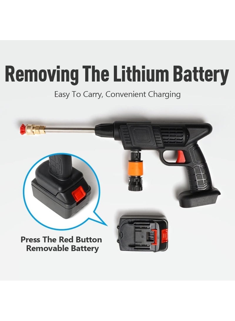 48V High-Pressure Water Sprayer, Car Washing Machine, 5M Range, Cordless Portable Electric Water High Pressure Washer Gun, Used For Car Washing, Floor Cleaning & Garden Watering - Image 4