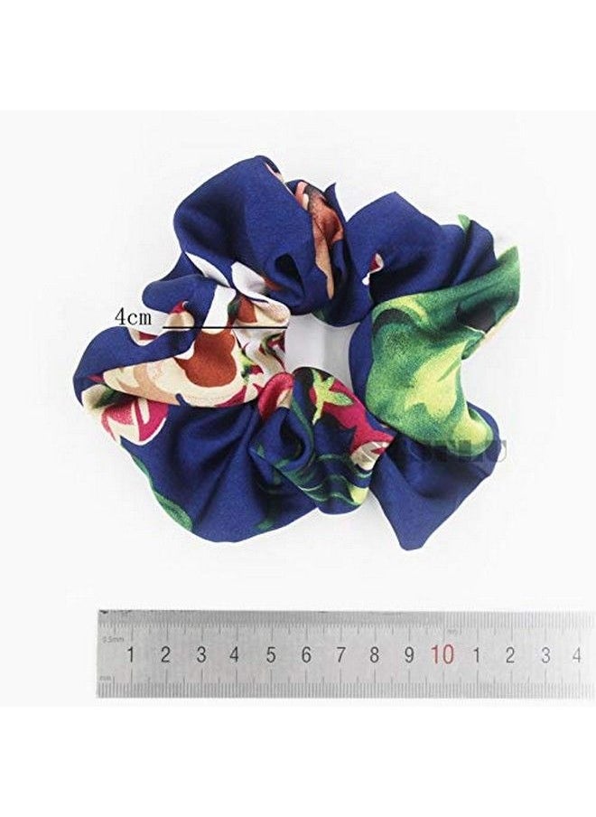 Fameza FAMEZA Women's Country Small Floral Chiffon Fabric Hair Scrunchies (Roses Flower Mix | 6pcs)  - Image 5