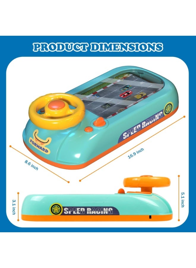 HPMY Car Racing Adventure Toy with Steering Wheel, Racing Adventure Car Steering Wheel Driving Games for Age 3+ Year Old with Musical for Boys and Girls Xmas Birthday Gift - Image 3