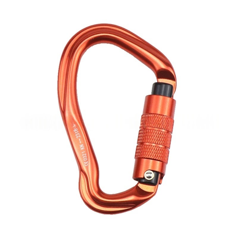 Aluminum Carabiner Clip 0.7in Locking Gate 23KN Tensile Capacity Aviation Aluminum Alloy - High Strength Multipurpose for Outdoor Rappelling Hammock Strap Attachment - Image 1