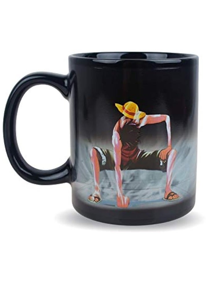 Green Tiger Piece Luffy Changing Coffee Mug Heat-sensitive Reactive Ceramic Cup Coffee Mug - Image 2