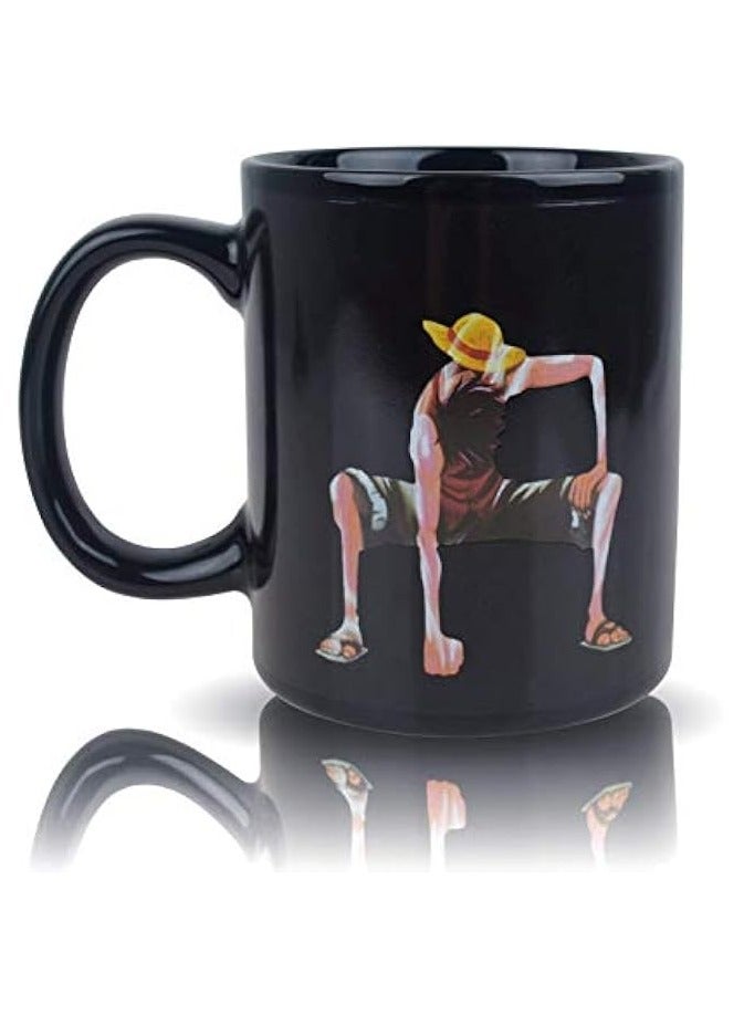 Green Tiger Piece Luffy Changing Coffee Mug Heat-sensitive Reactive Ceramic Cup Coffee Mug - Image 3