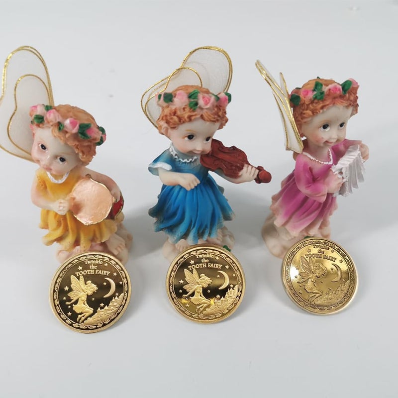 PAMBO Tooth Fairy Coins for Lost Tooth Kids with Gold-Plated,1.7Inch, Set of 3 - Image 2
