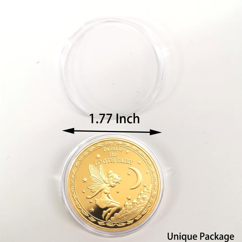 PAMBO Tooth Fairy Coins for Lost Tooth Kids with Gold-Plated,1.7Inch, Set of 3 - Image 3