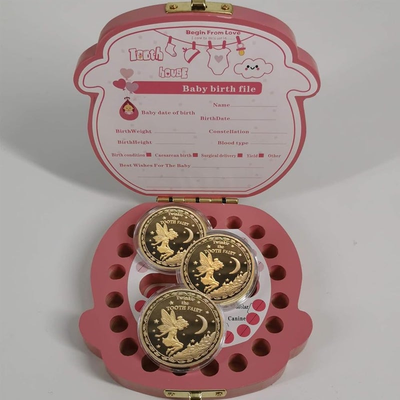 PAMBO Tooth Fairy Coins for Lost Tooth Kids with Gold-Plated,1.7Inch, Set of 3 - Image 4