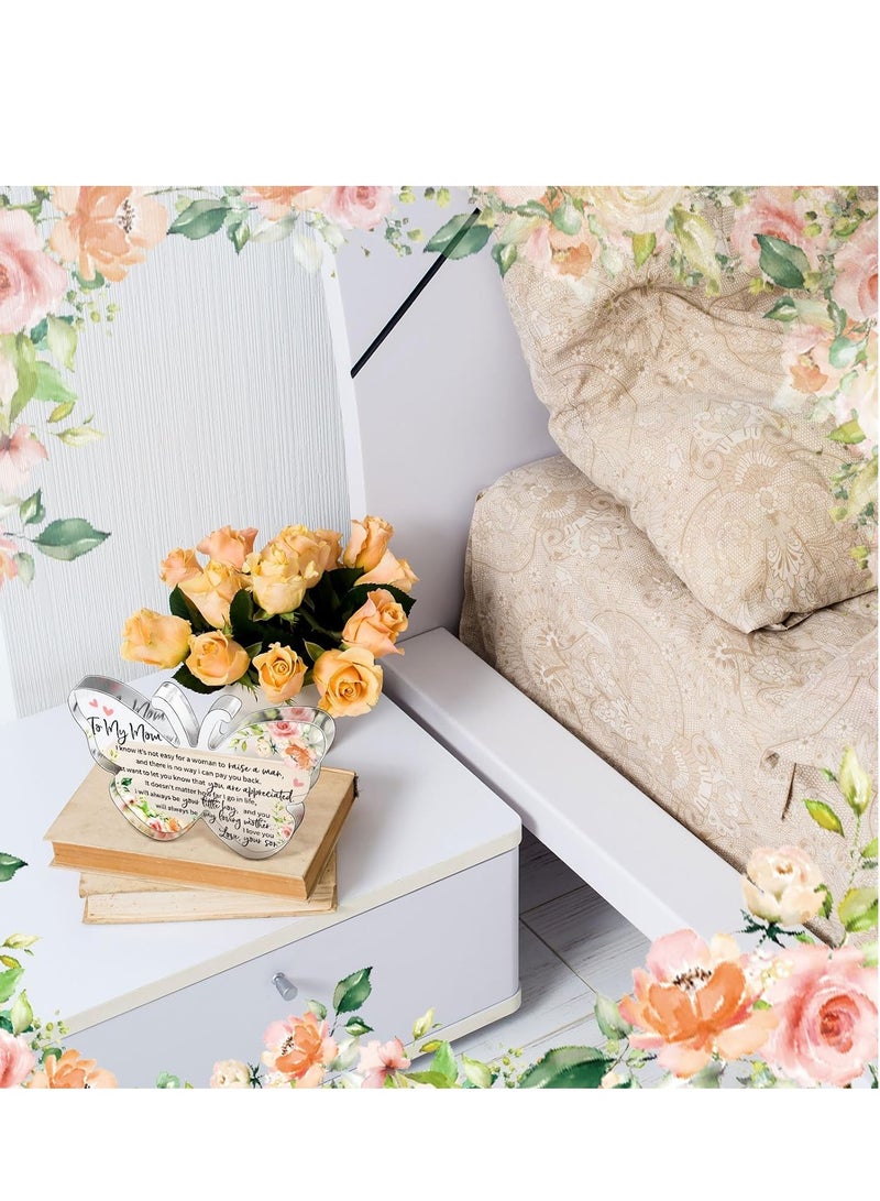KASTWAVE Gifts for Mom, Acrylic Mom Gift Sign Mothers Plaque Presents from Daughter Son, Grateful Birthday Gifts Mother's Day Valentines Birthday Gifts, 5.91 x 5.91 x 0.55 Inches, 1 Pcs - Image 4