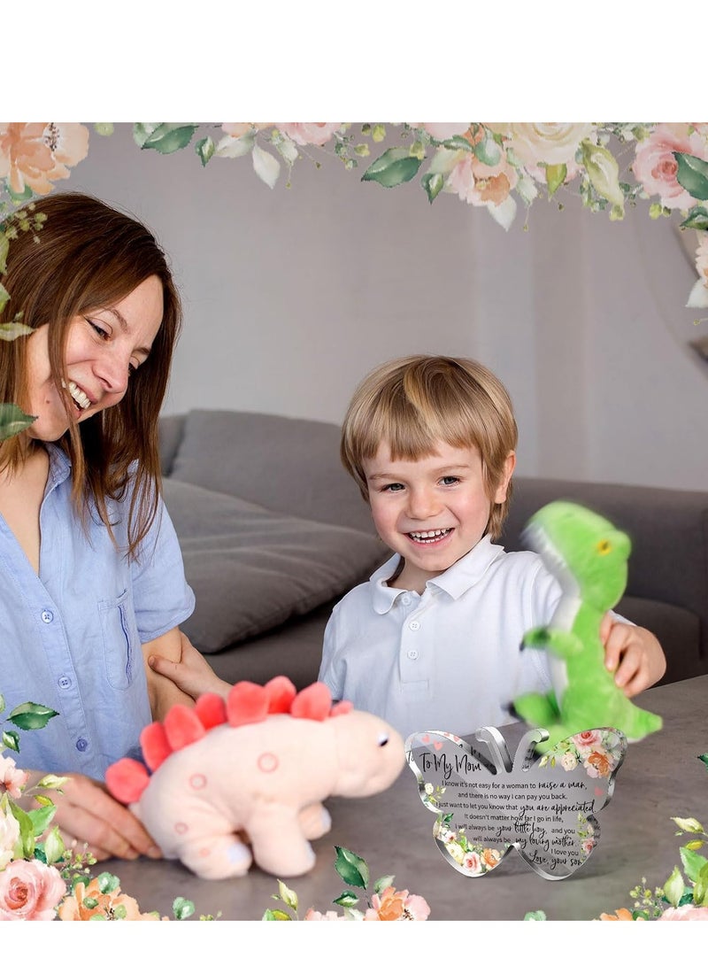 KASTWAVE Gifts for Mom, Acrylic Mom Gift Sign Mothers Plaque Presents from Daughter Son, Grateful Birthday Gifts Mother's Day Valentines Birthday Gifts, 5.91 x 5.91 x 0.55 Inches, 1 Pcs - Image 5