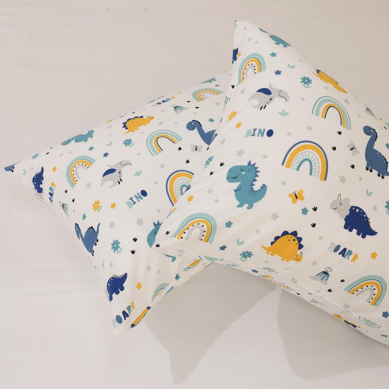 Bhoomi Impex Little Head Sleepy Toddler Pillowcase- Pack of 2 Flannel Cotton Pillow Case Fits - Dino World, 12x16 | Exciting Dinosaur Theme - Image 4