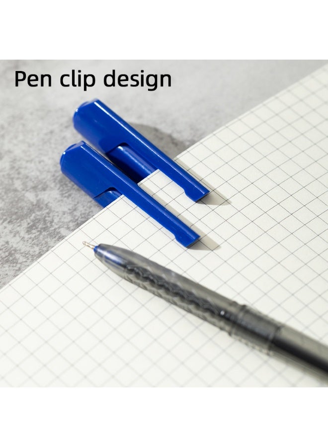 Deli أقلام حبر جاف دلي Q00930 على شكل سهم، نقطة رفيعة 0.7 مم، حبر أزرق، كتابة سلسة مع قبضة مريحة، عبوة 12 قلم. - Image 3