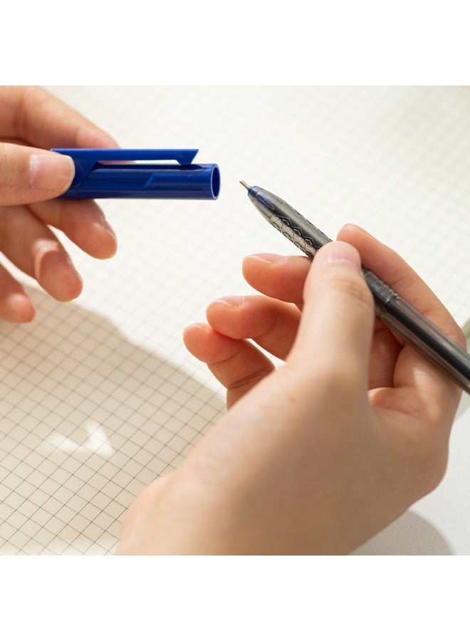 Deli أقلام حبر جاف دلي Q00930 على شكل سهم، نقطة رفيعة 0.7 مم، حبر أزرق، كتابة سلسة مع قبضة مريحة، عبوة 12 قلم. - Image 5