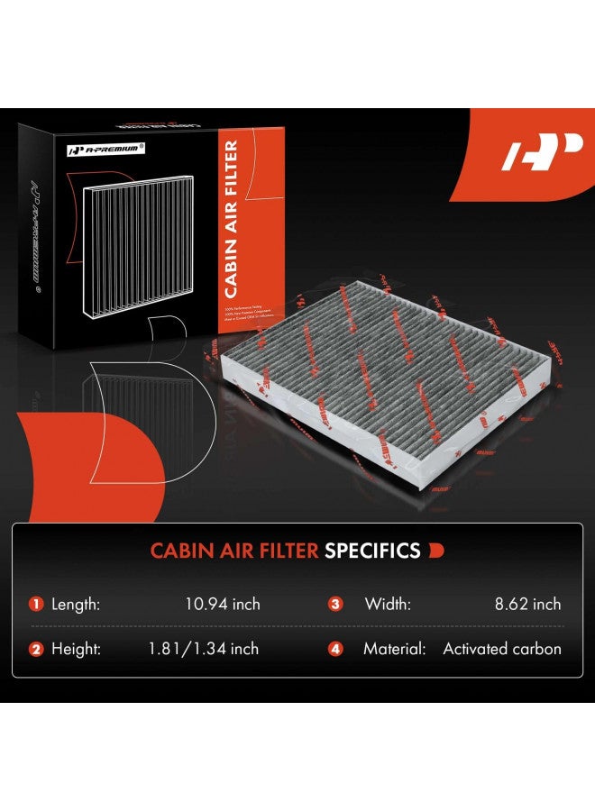 A-Premium A-Premium Cabin Air Filter with Activated Carbon Compatible with Audi Q7 2007-2015 & Porsche Cayenne 2003-2018 & Volkswagen Touareg 2004-2017, Replace# 7H0819631A  - Image 1