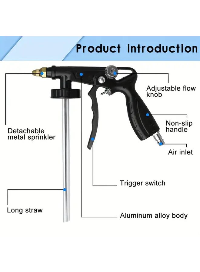 Adjustable Metal Airbrush Paint Sprayer For Auto Chassis Undercoating And Underbody Coating Uncharged Glue Gun Black - Image 5