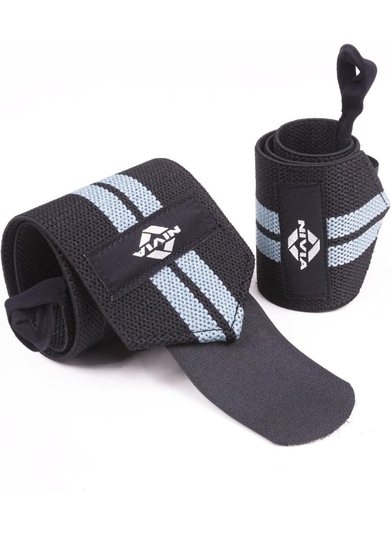 Nivia Adjustable Weight Lifting Wrist Support Straps With Thump Loop for Men and Women - Image 1